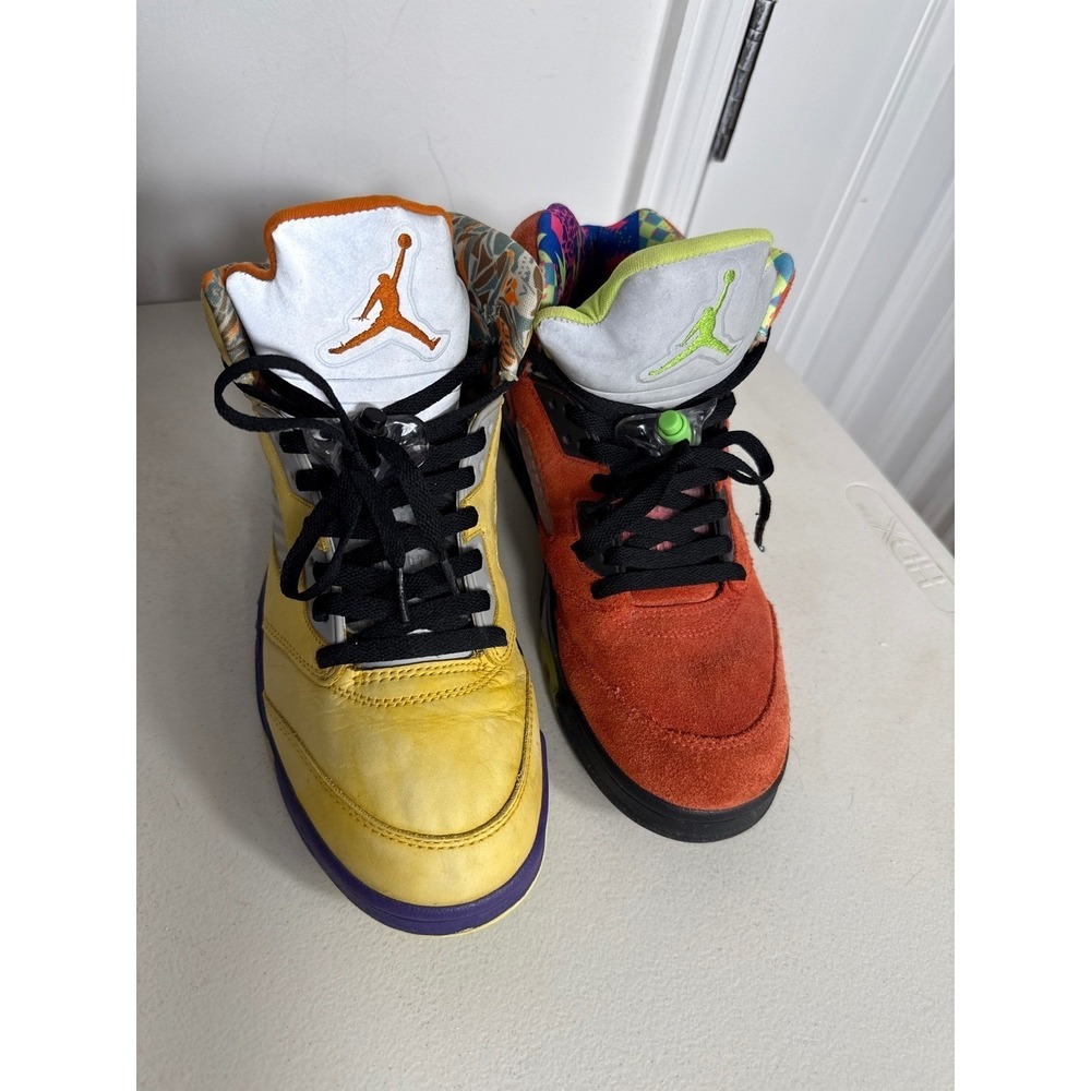 Air Jordan 5 Retro What The Mismatched Yellow Red CZ5725-700 Mens Sneakers Sz 10